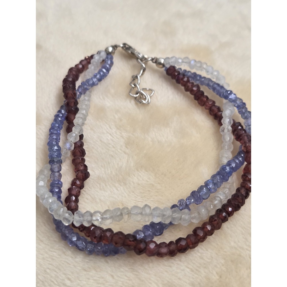 TGGC 925 Sterling Silver Multi‑Gemstone Bracelet